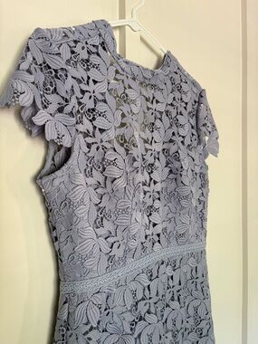 Ever New Chessie Open Back High Low Floral Lace - Lavender - Size 6 - Like New